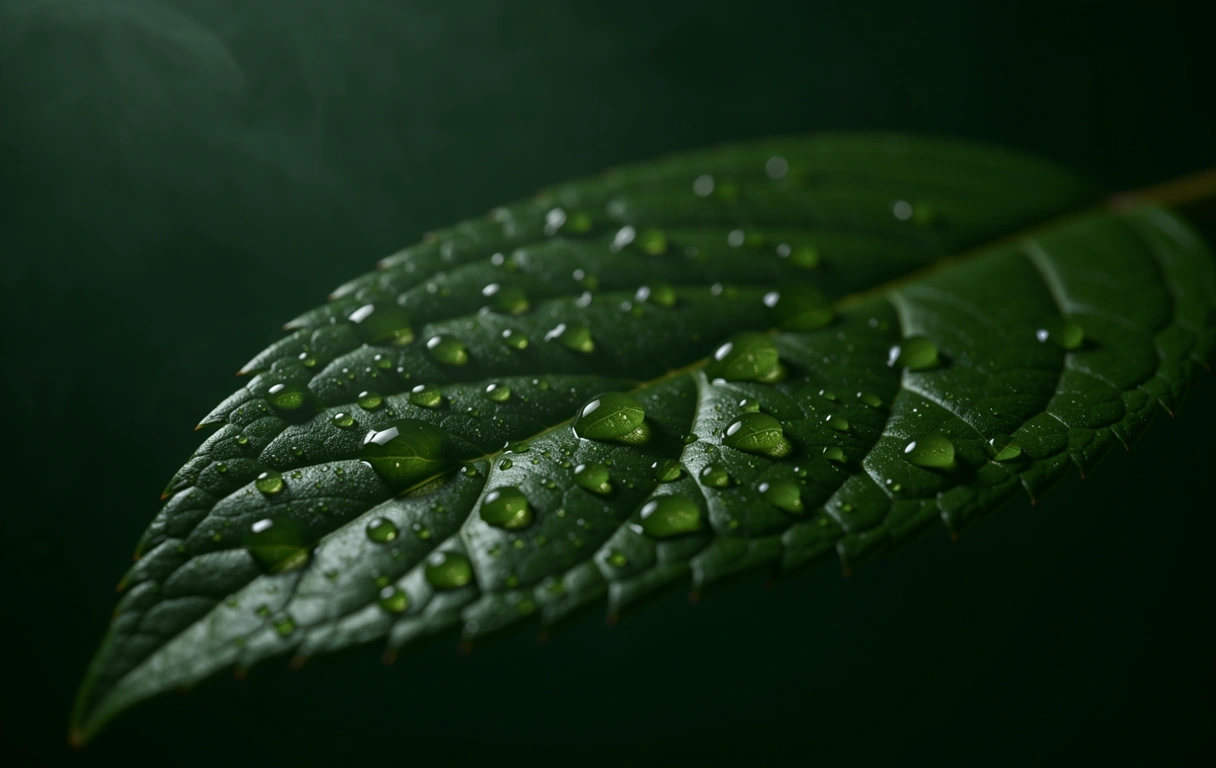 Botanical textures in misty light